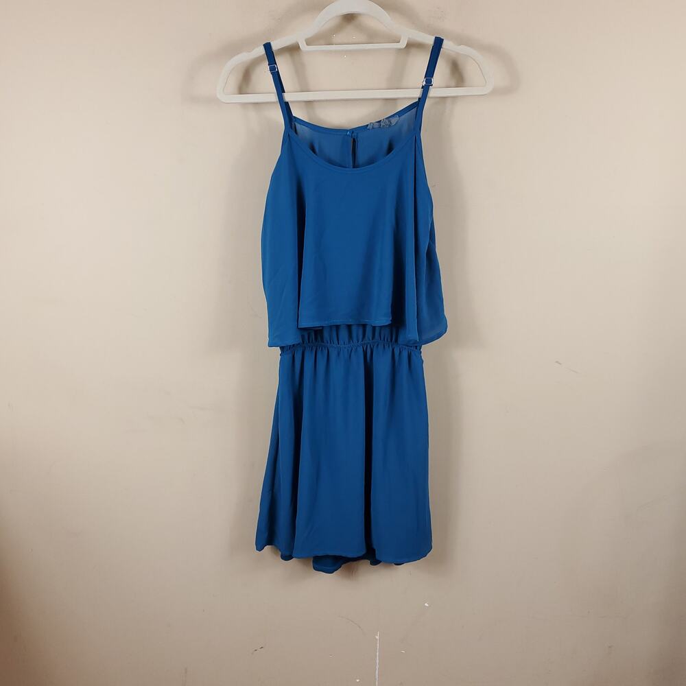 4/$25 Don't Ask Why Teal Ruffle Open Back Mini Dress Size OS